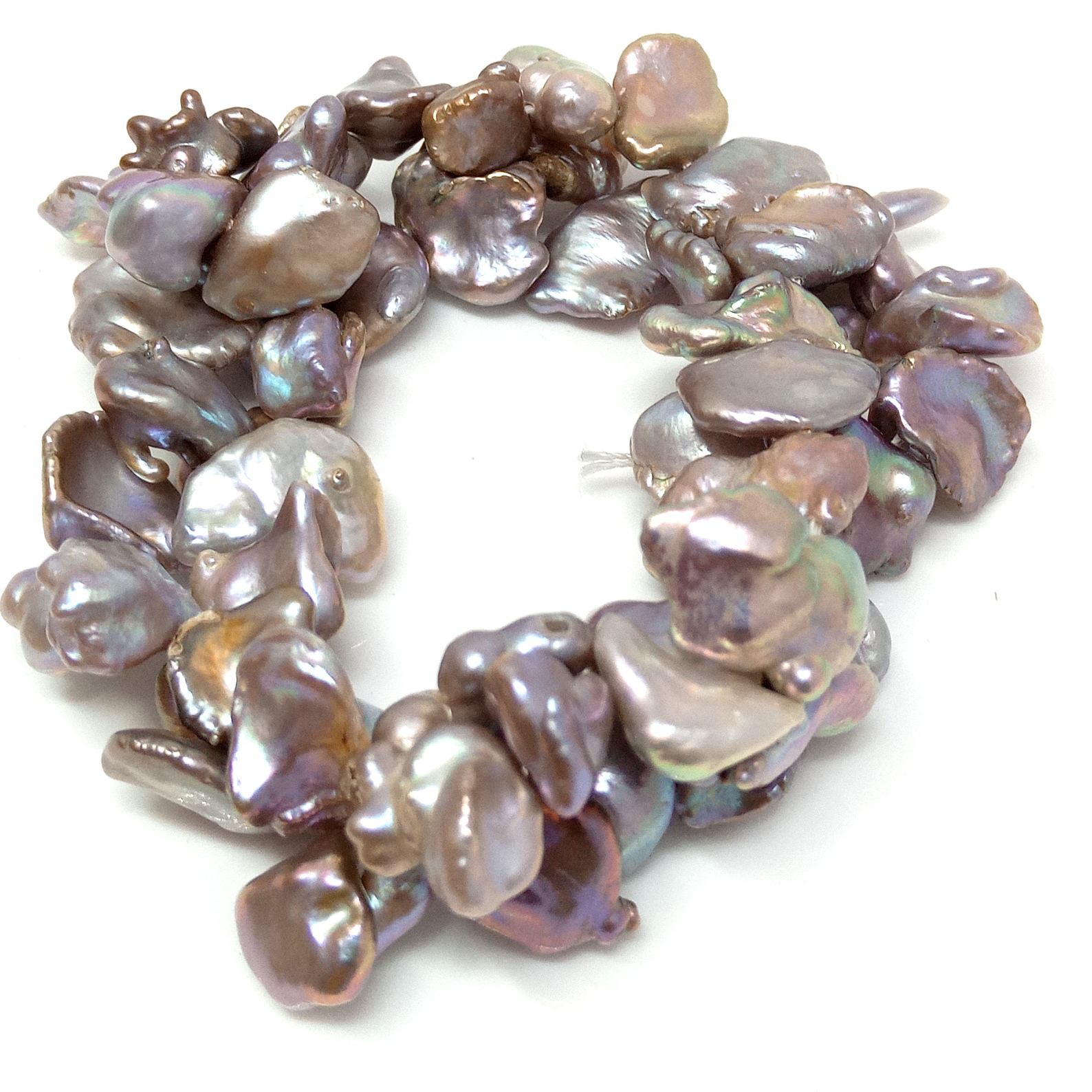 Natural Lavender to Grey 8-9mm Keishi Pearls
